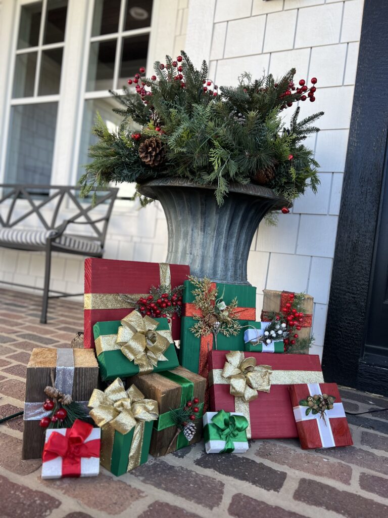 Seasonal porch design with mums and pumpkins